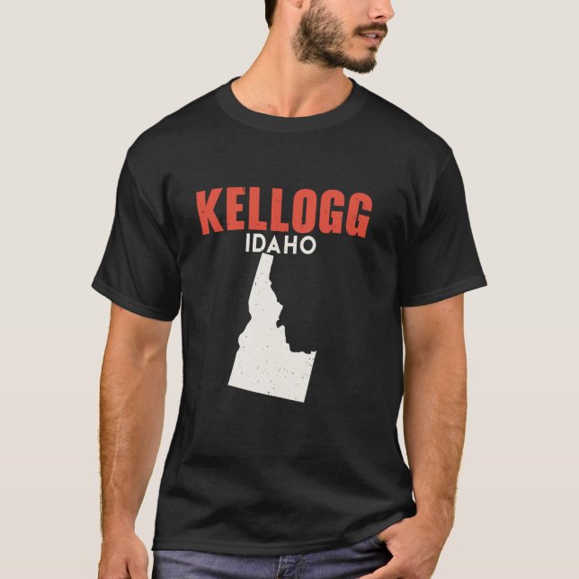 Kellogg Idaho Förenta staterna State America Trave T Shirt (Framsida)