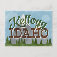 Kellogg Idaho Roligt Retro Snowy Mountains