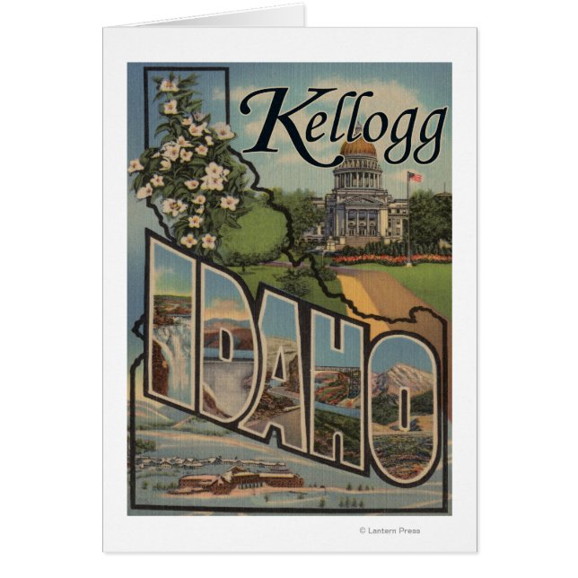 Kellogg, Idaho - Stora Brev Scenes Hälsningskort (Framsidan)