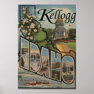 Kellogg Idaho - stora brevplatser Poster
