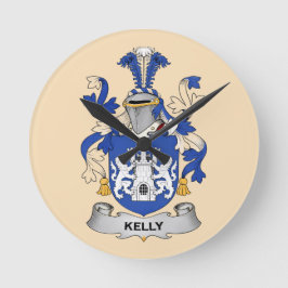 Kelly Coat of Arms Clock Rund Klocka