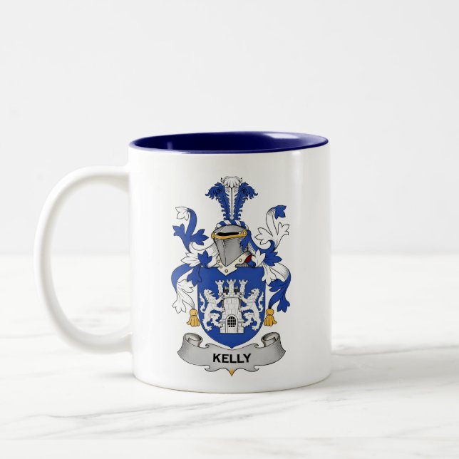 Kelly Coat of Arms Two-Tone Coffee Mug Två-Tonad Mugg (Vänster)