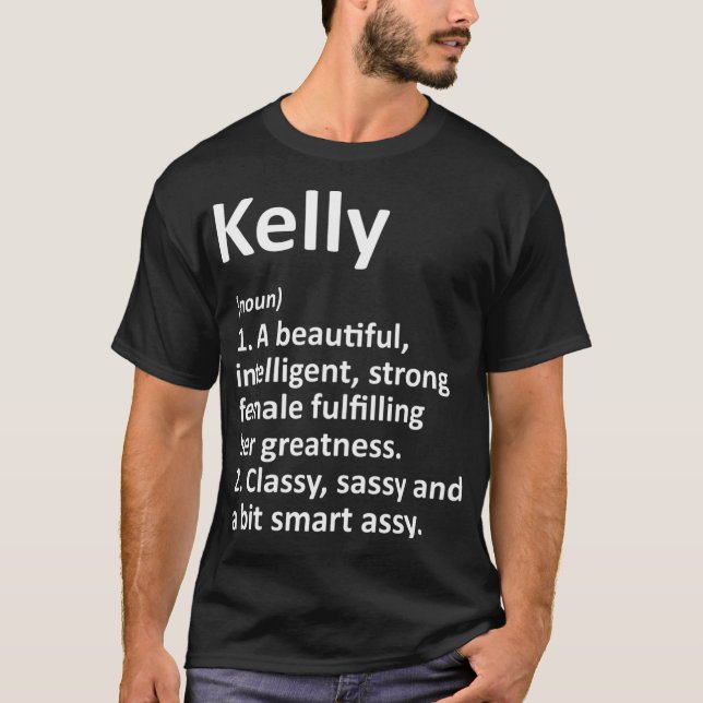 Kelly Definition Personlig Namn T Shirt (Framsida)