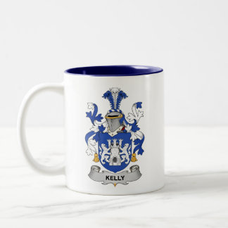 Kelly familjevapen Tvåtons kaffemugg