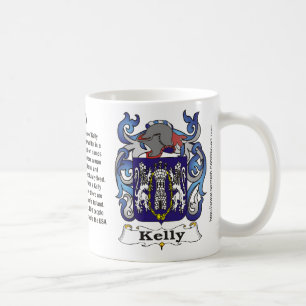 Kelly familjvapensköld på en mugg