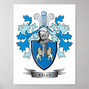 Kelly familjvapensköld poster