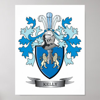 Kelly Family Crest Poster