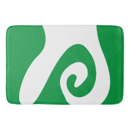 Kelly grön och vit virvelvåg badrumsmatta