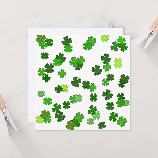 Kelly grön “Shamrocks Falling” (Fram/Back In Situ)