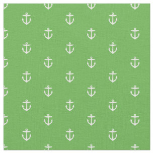 Kelly Grönt Anchor Print Tyg