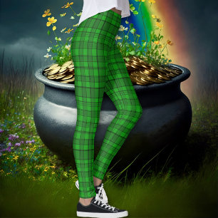 Kelly Grönt Black Irish Tartan Play Leggings