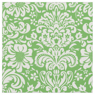 Kelly Grönt Blommigt Damask Tyg