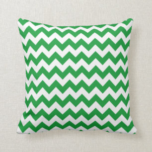 Kelly Grönt Chevron Rand Kudde