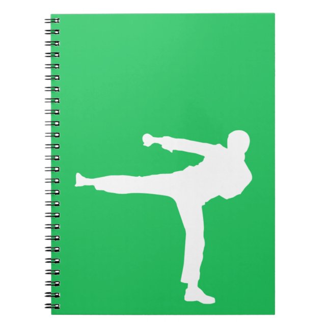Kelly Grönt Martial Arts Anteckningsbok (Framsidan)