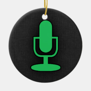 Kelly Grönt Microphone Julgransprydnad Keramik