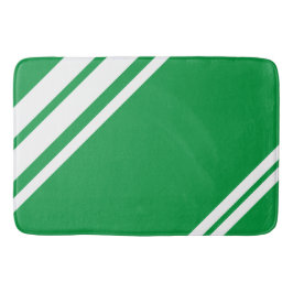 Kelly Grönt: Modern Linjer in White Badrumsmatta