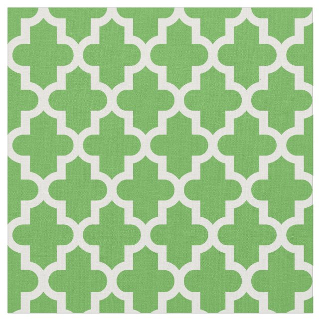 Kelly Grönt Moroccan Print Tyg (Närbild)