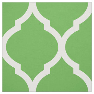 Kelly Grönt Moroccan Quatrefoil Large Tyg