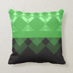 Kelly grönt och svart design kudde