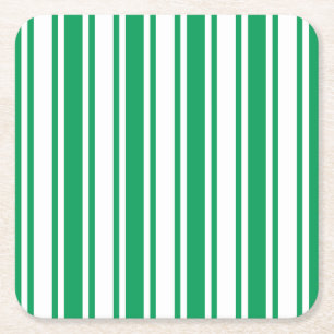 Kelly grönt och white candy rand underlägg papper kvadrat