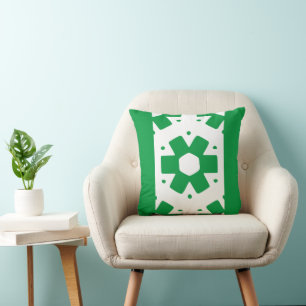 Kelly grönt och white Decor Kudde