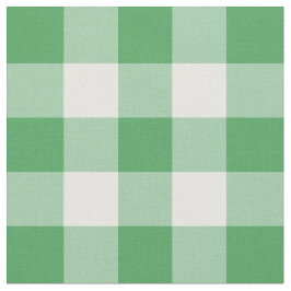 Kelly Grönt och White Gingham Mönster Fabric Tyg