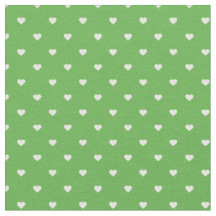 Kelly Grönt Polka Dot Hearts Tyg