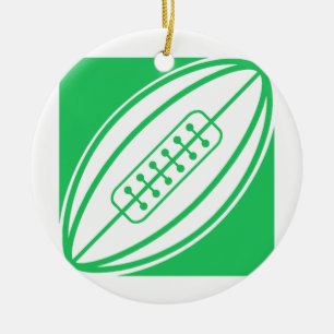 Kelly Grönt Rugby Julgransprydnad Keramik