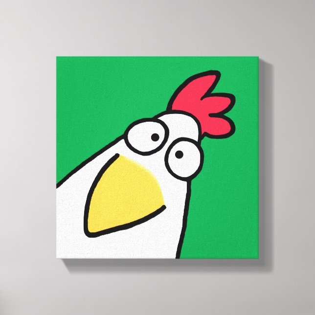 Kelly Grönt SERIOUS CHICKEN av Sandra Boynton Canvastryck (Framsida)