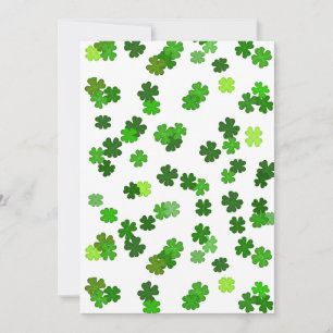 Kelly grönt "Shamrocks Falling" Tack Kort