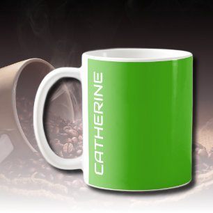 Kelly Grönt Solid Färg Personlig Kaffemugg