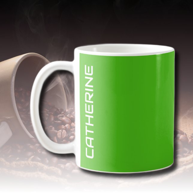 Kelly Grönt Solid Färg Personlig Kaffemugg (Skapare uppladdad)
