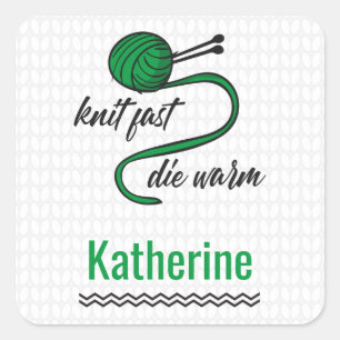 Kelly Grönt Sticka Fast, Die Warm Fyrkantigt Klistermärke