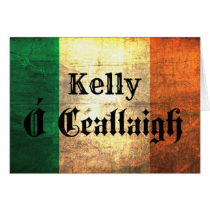 Kelly Irish Flagga Hälsningskort