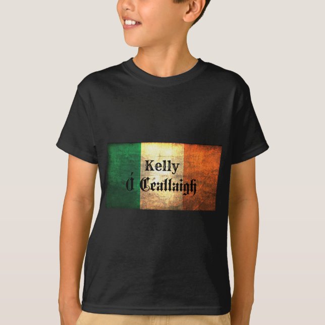 Kelly Irish Flagga Tee Shirt (Framsida)