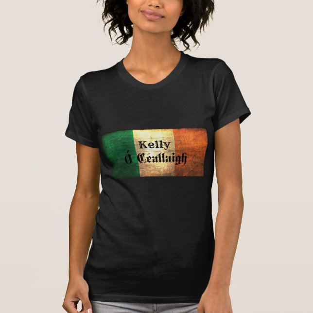 Kelly Irish Flagga Tee Shirt (Framsida)