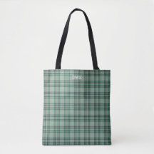 Kelly Klan Tartan Mint Grönt Play Monogram