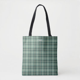 Kelly Klan Tartan Mint Grönt Play Monogram Tygkasse