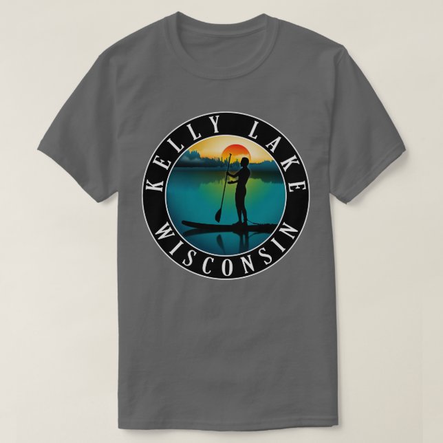Kelly Sjö Wisconsin Paddleboarding T Shirt (Design framsida)