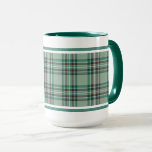 Kelly Tartan Mönster Mint Grönt Irish Play Mugg