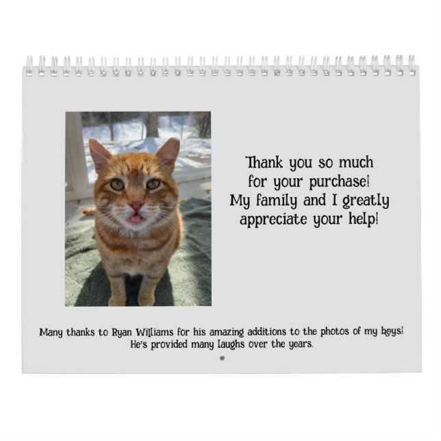 Kellye's Cat Calendar Kalender (Baksida)