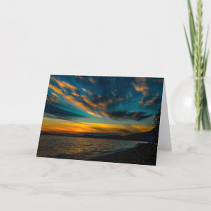 Kellys Point Sunset Guemes Island Tack ditt kort
