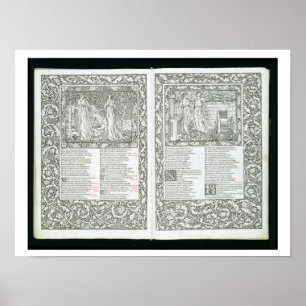 "Kelmscotten Chaucer" som publiceras 1896 av Kelen Poster
