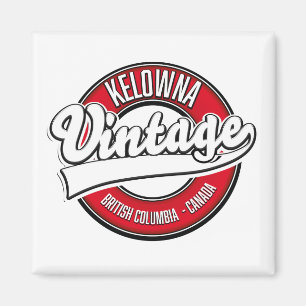 Kelowna British Columbia Canada logotyp Magnet