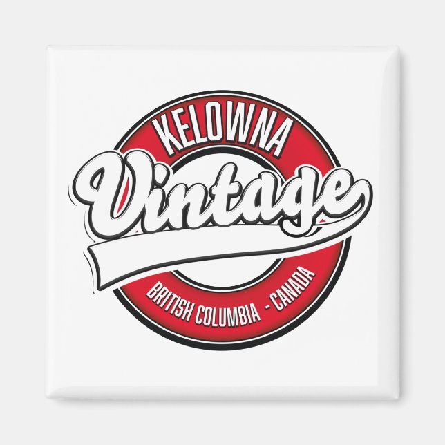Kelowna British Columbia Canada logotyp Magnet (Framsidan)