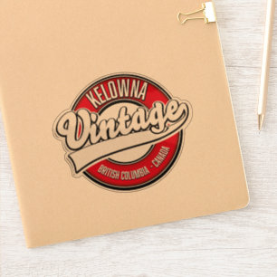 Kelowna British Columbia Kanada logotyp Klistermärken