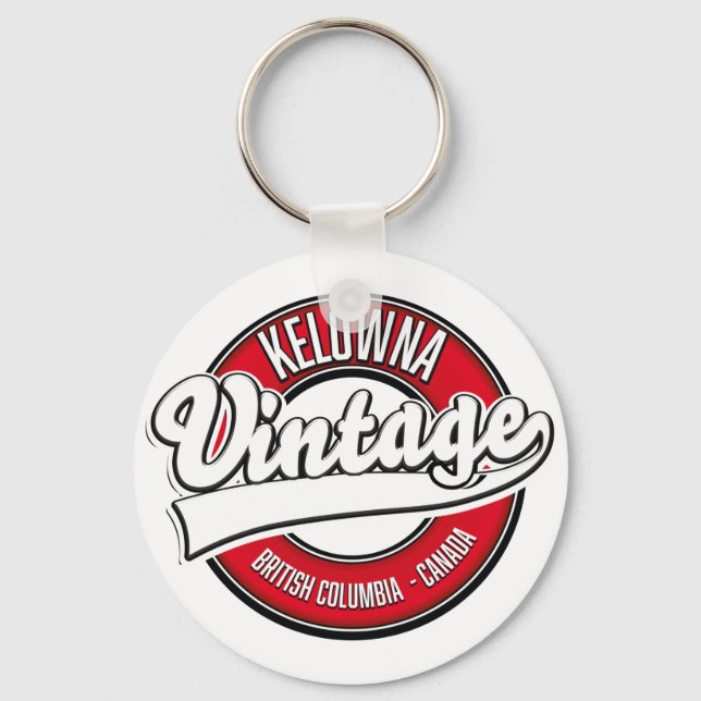 Kelowna British Columbia Kanada logotyp Nyckelring (Framsida)