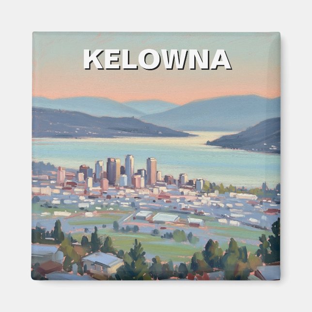 Kelowna Canada Travel Magnet (Framsidan)