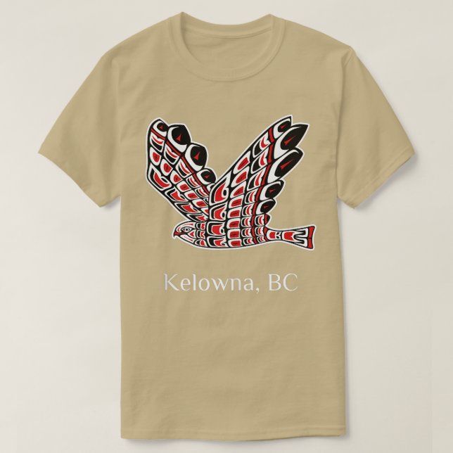 Kelowna Redail Hawk Native Bird of Be Art ank T Shirt (Design framsida)