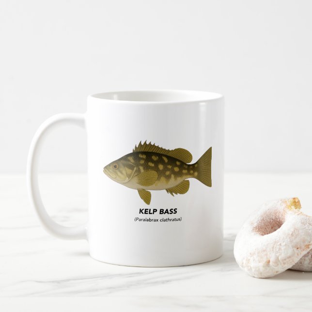 Kelp Bass - Marine Animals of California Kaffemugg (Med munk)
